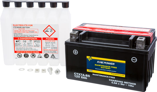 Fire Power CTX7A-BS Maintenance Free Sealed Motorcycle and ATV Battery