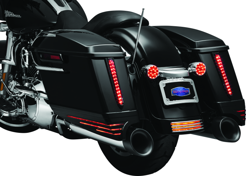 Kuryakyn Rear Fender Accents for Harley Davidson FLHX and FLTRX Models in Chrome