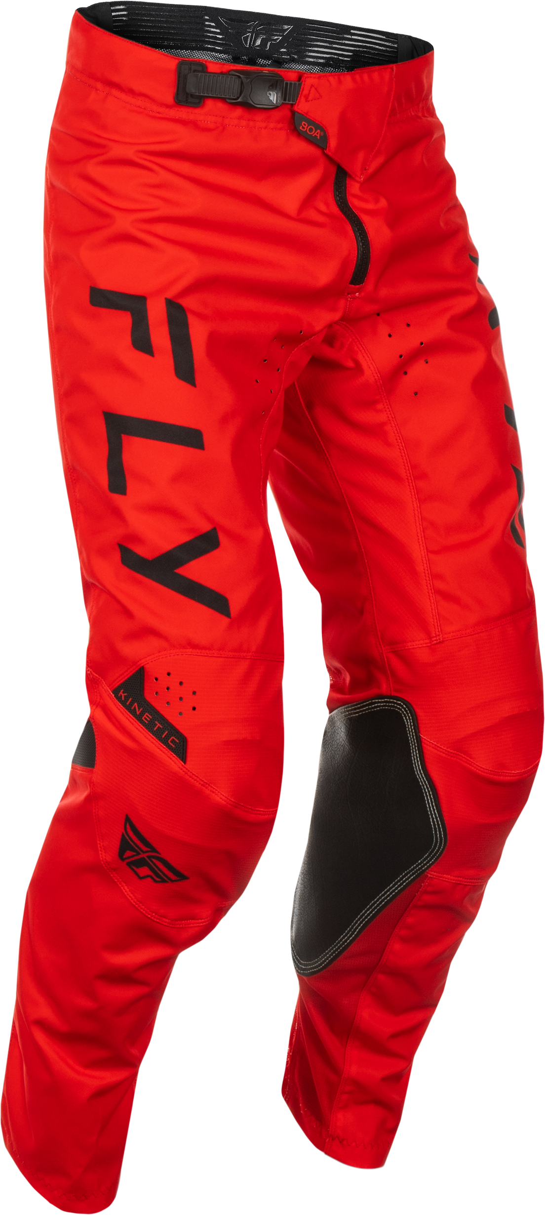 Fly Racing Kinetic Center Pants Red/Black Size 28 – Durable and Ventilated Motorcycle Riding Pants
