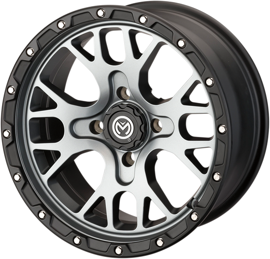 Moose Offroad 545X Wheel - 14x7 Inch Gray Alloy for 4x110 Bolt Pattern