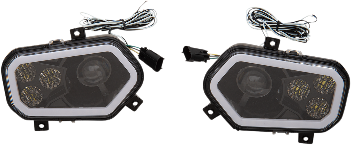 Moose Offroad LED Headlight for Polaris – Model 100-3373-PU, Black Finish