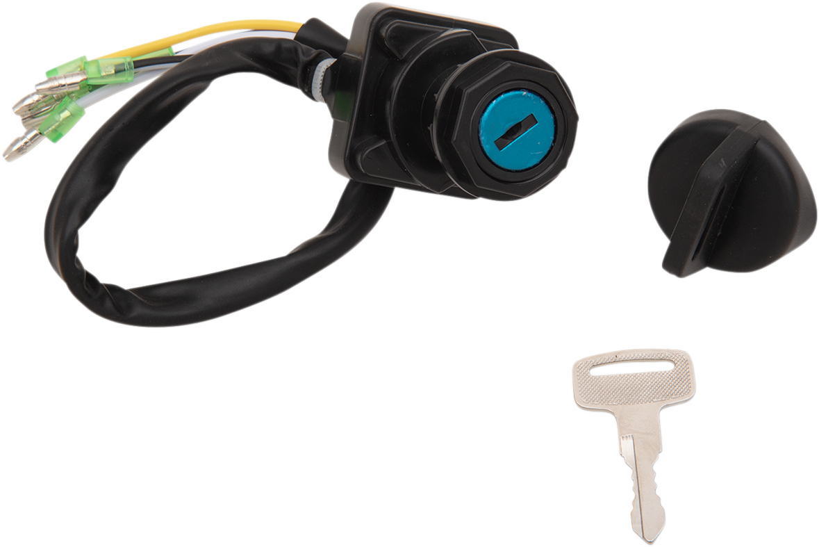 Moose Offroad Kawasaki Ignition Switch 600-1107-PU - OEM Replacement with Keys and Mounting Nut