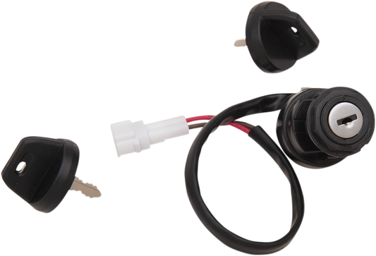 MOOSE OFFROAD Yamaha Ignition Switch 700-1202-PU - OEM Replacement with Keys and Mounting Nut
