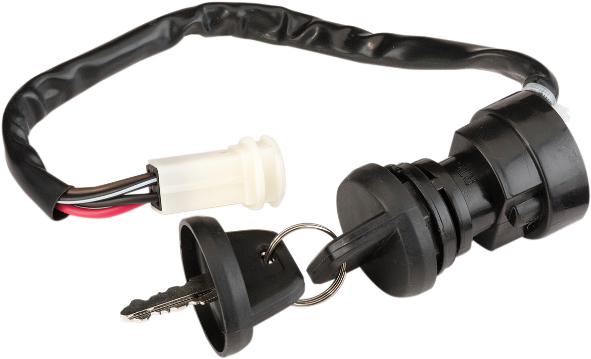 MOOSE OFFROAD Yamaha Ignition Switch 700-1207-PU – OEM Replacement with Keys and Mounting Nut
