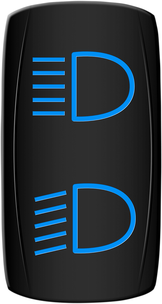 MOOSE OFFROAD HLB-PWR Blue LED Rocker Switch for Hi/Lo Beam with Back Light