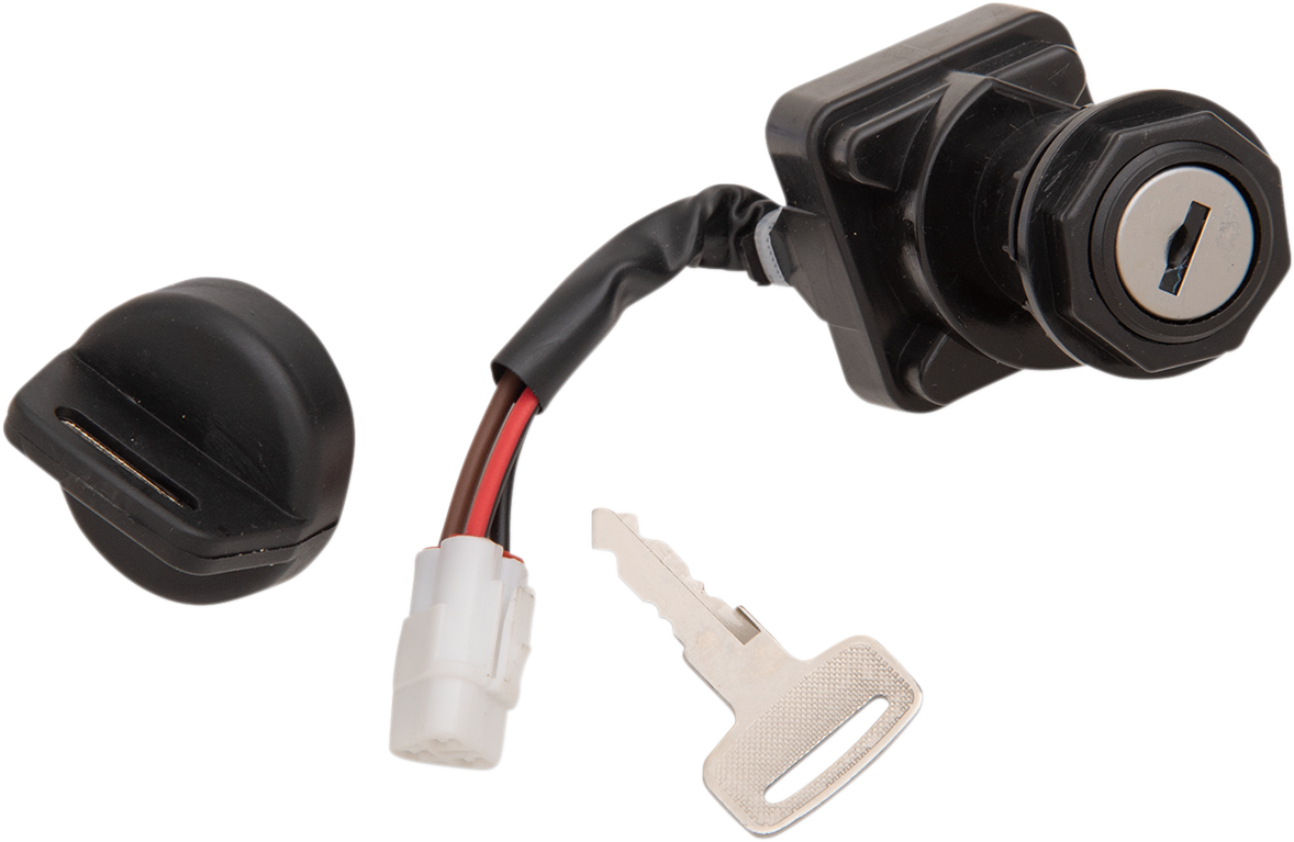 MOOSE OFFROAD Suzuki Ignition Switch 300-0122-PU - OEM Replacement with Keys and Mounting Nut