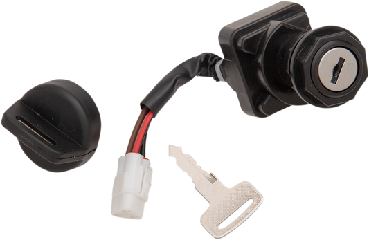 MOOSE OFFROAD Suzuki Ignition Switch 300-0122-PU - OEM Replacement with Keys and Mounting Nut