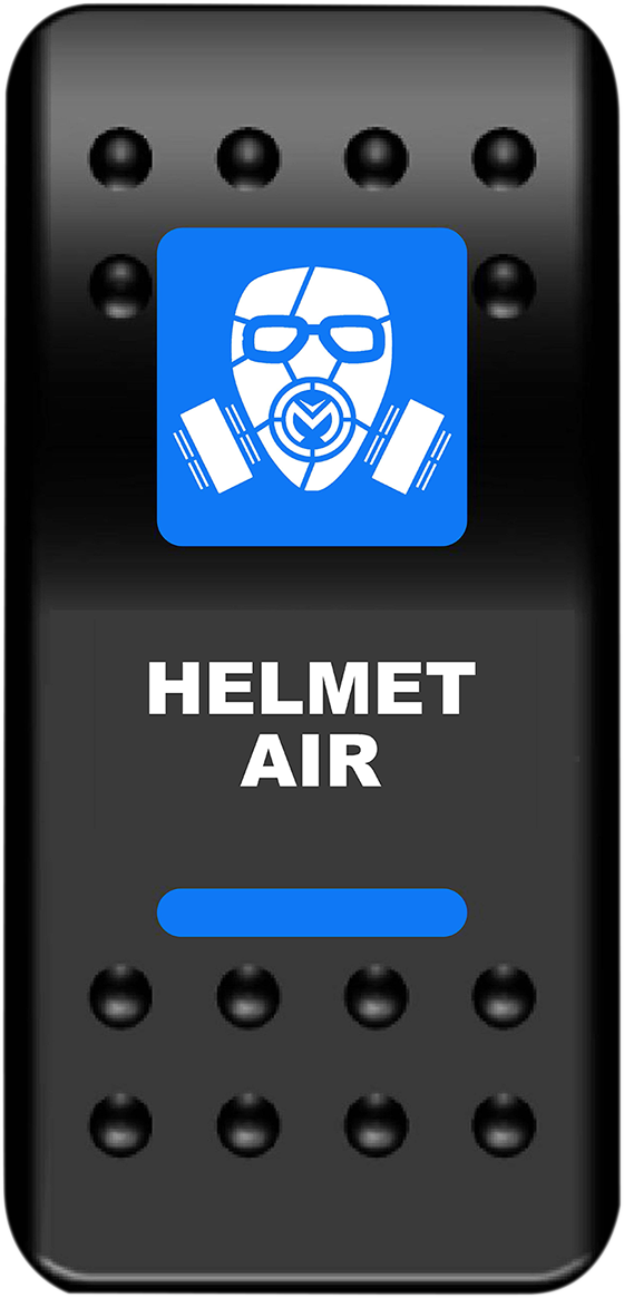 MOOSE OFFROAD Helmet Air Blue Rocker Switch HMT-PWR for Night Riding and Off-Road Vehicles