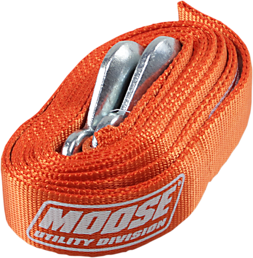 MOOSE OFFROAD Tow Strap 3920-0461 - Heavy-Duty 15 ft Polyester with Steel Hooks