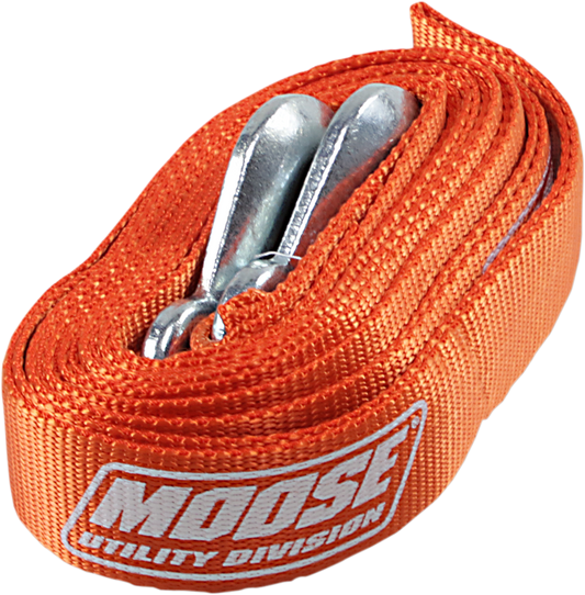 MOOSE OFFROAD Tow Strap 3920-0461 - Heavy-Duty 15 ft Polyester with Steel Hooks