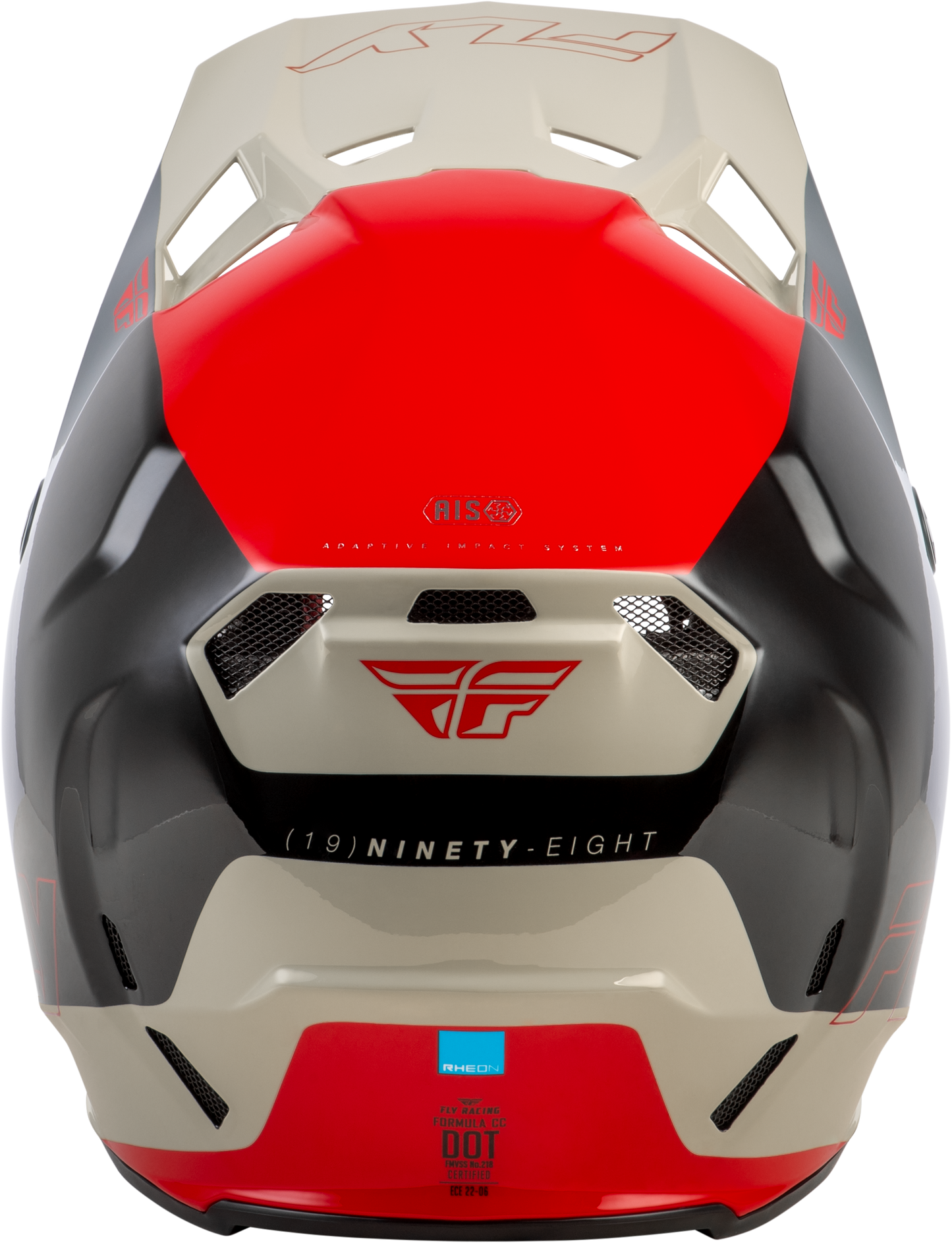 Fly Racing Formula CC Glide Helmet Black/Red/Grey XS – Lightweight, Impact-Resistant Motocross Helmet