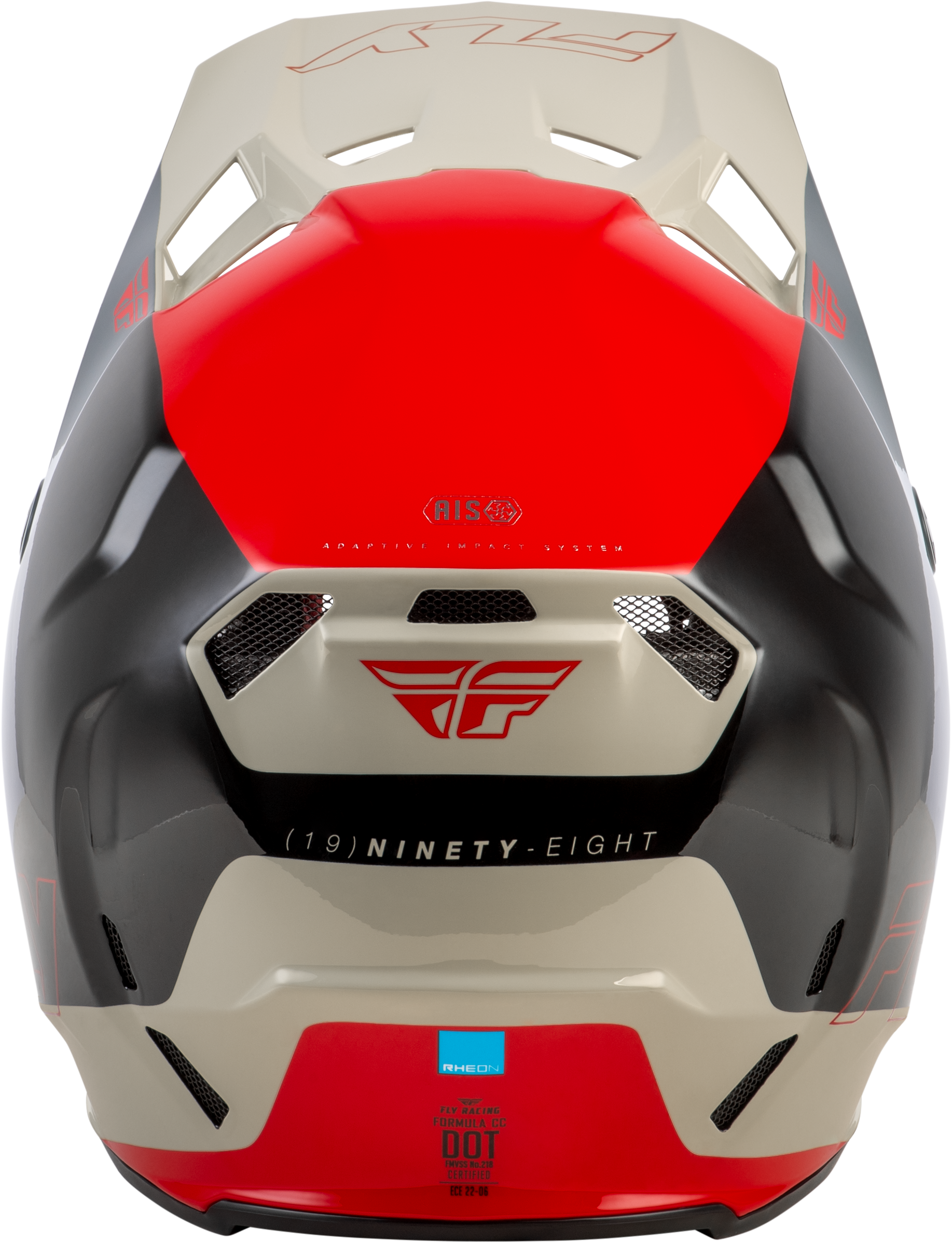 Fly Racing Formula CC Glide Helmet Black/Red/Grey XS – Lightweight, Impact-Resistant Motocross Helmet