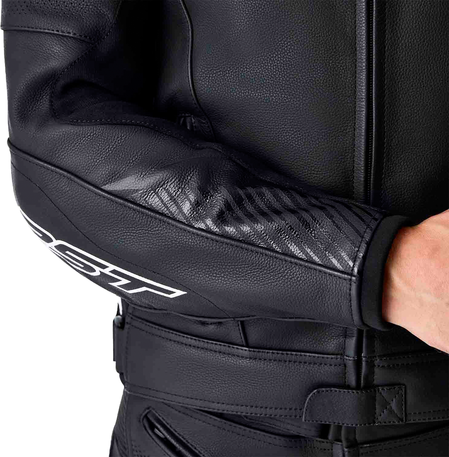 RST Tractech Evo D3o Leather Jacket White/Black - Small