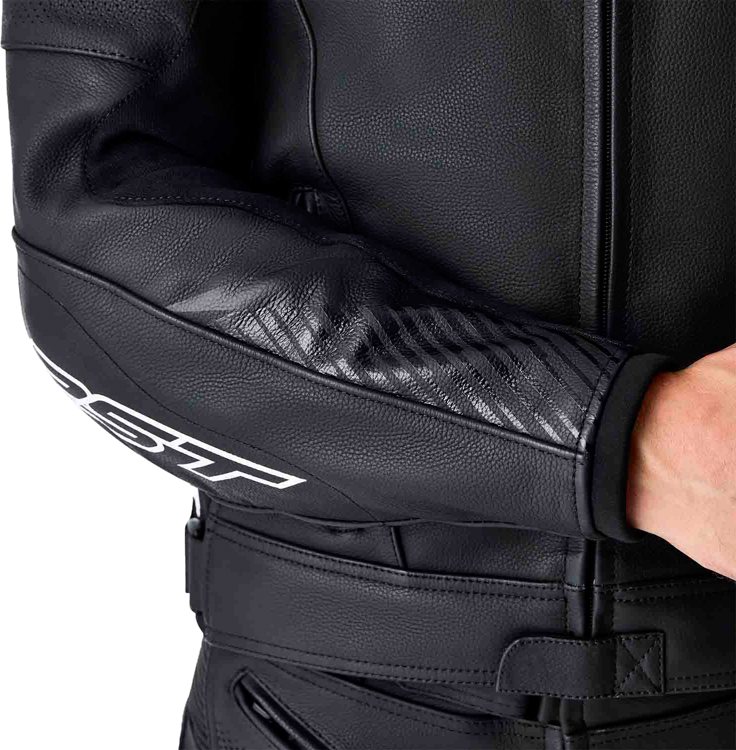 RST Tractech Evo D3o Leather Jacket White/Black - Small