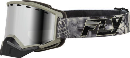 Fly Racing Focus Snow Goggle with Kryptek Pattern and Silver Mirror/Smoke Lens
