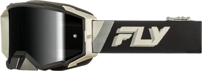 Fly Racing Zone Elite Goggle Black/Grey with Black Mirror and Smoke Lens
