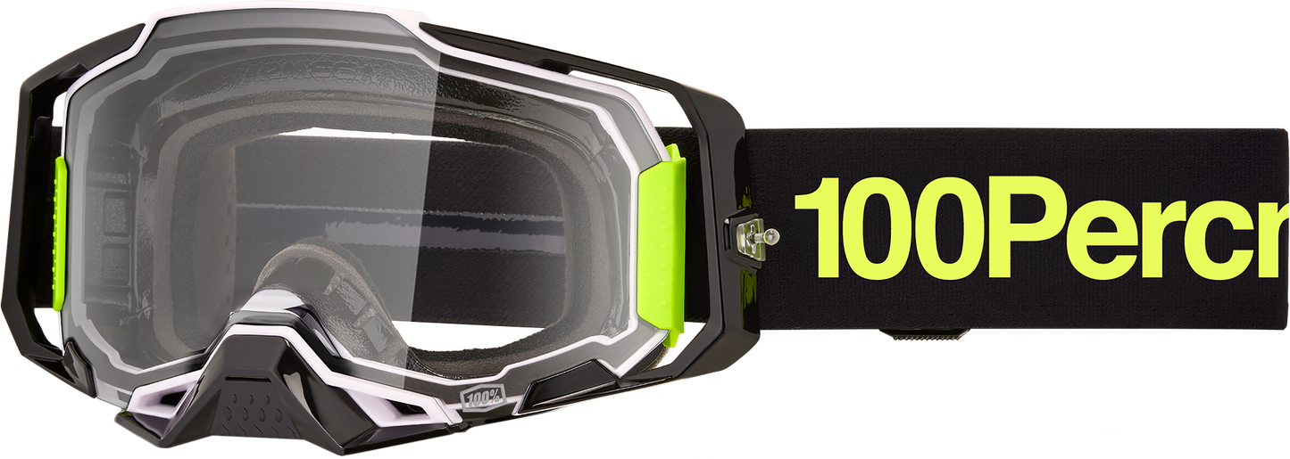 100-Percent Armega Goggle with Clear Lens – Impact-Resistant, High-Definition Vision for Motocross