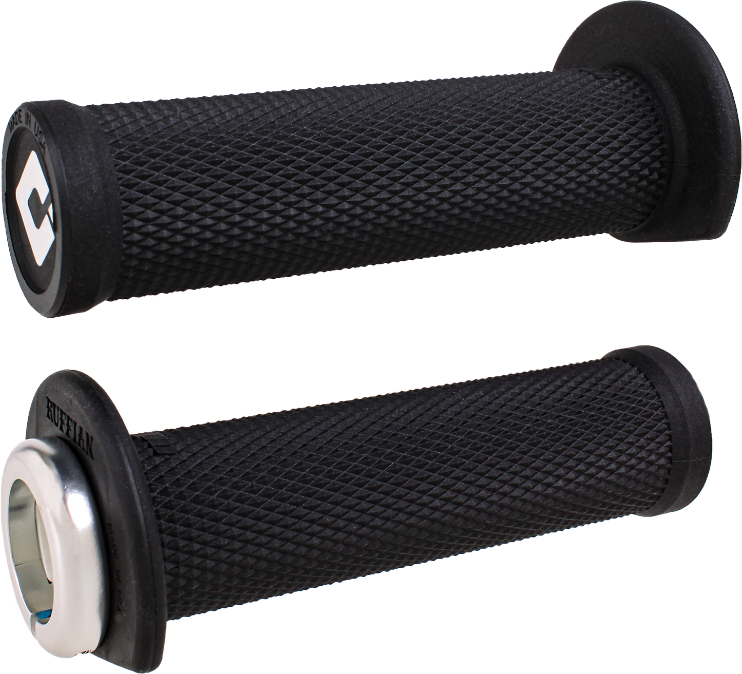 ODI Ruffian ATV and PWC Lock-On Grip J33RFB-S - 5 Inches Black/Silver with Patented Lock-On Technology