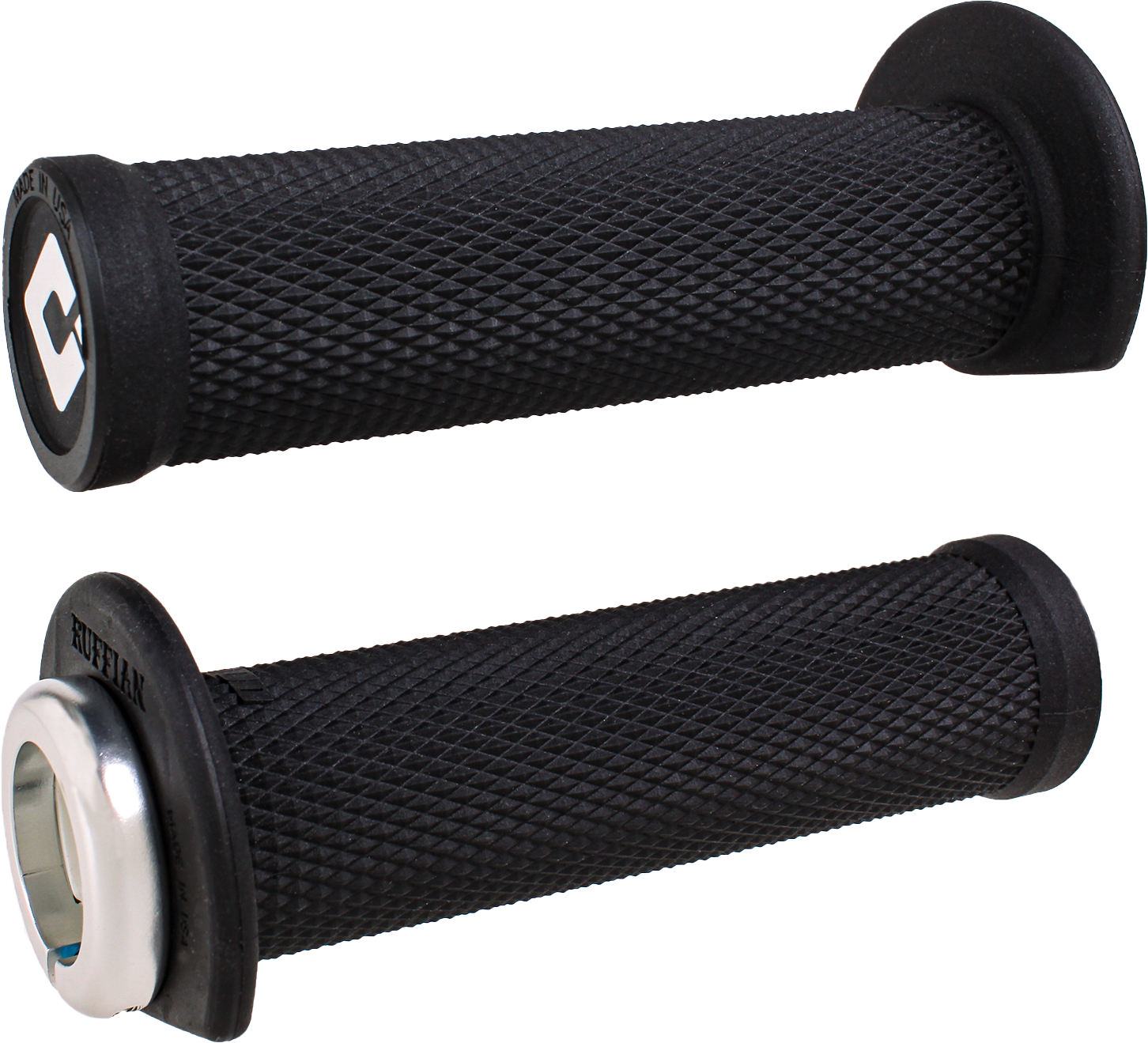 ODI Ruffian ATV and PWC Lock-On Grip J33RFB-S - 5 Inches Black/Silver with Patented Lock-On Technology