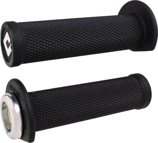 ODI Ruffian ATV and PWC Lock-On Grip J33RFB-S - 5 Inches Black/Silver with Patented Lock-On Technology