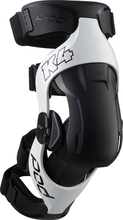 POD K4 V2.0 Knee Brace (Left) White/Black XL/2X – Impact-Modified Frame & Multi-Sport Protection