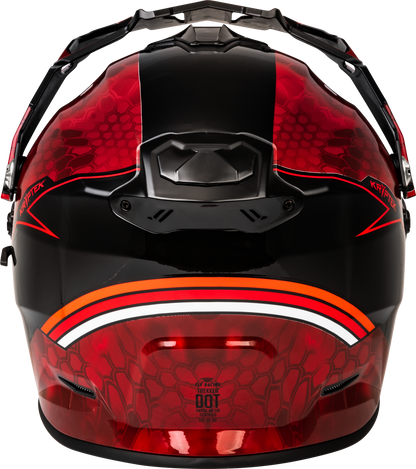 Fly Racing Trekker Kryptek Conceal Helmet Red/Black XS – DOT & ECE Approved Motorcycle Helmet with Sunshade and Advanced Safety Features
