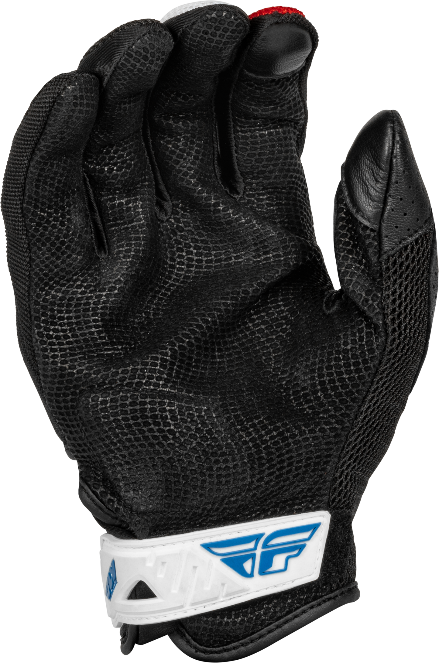 Fly Racing Coolpro Force Gloves Black/White/Red Large – Durable Goat Skin Leather with Hard Knuckle Protection