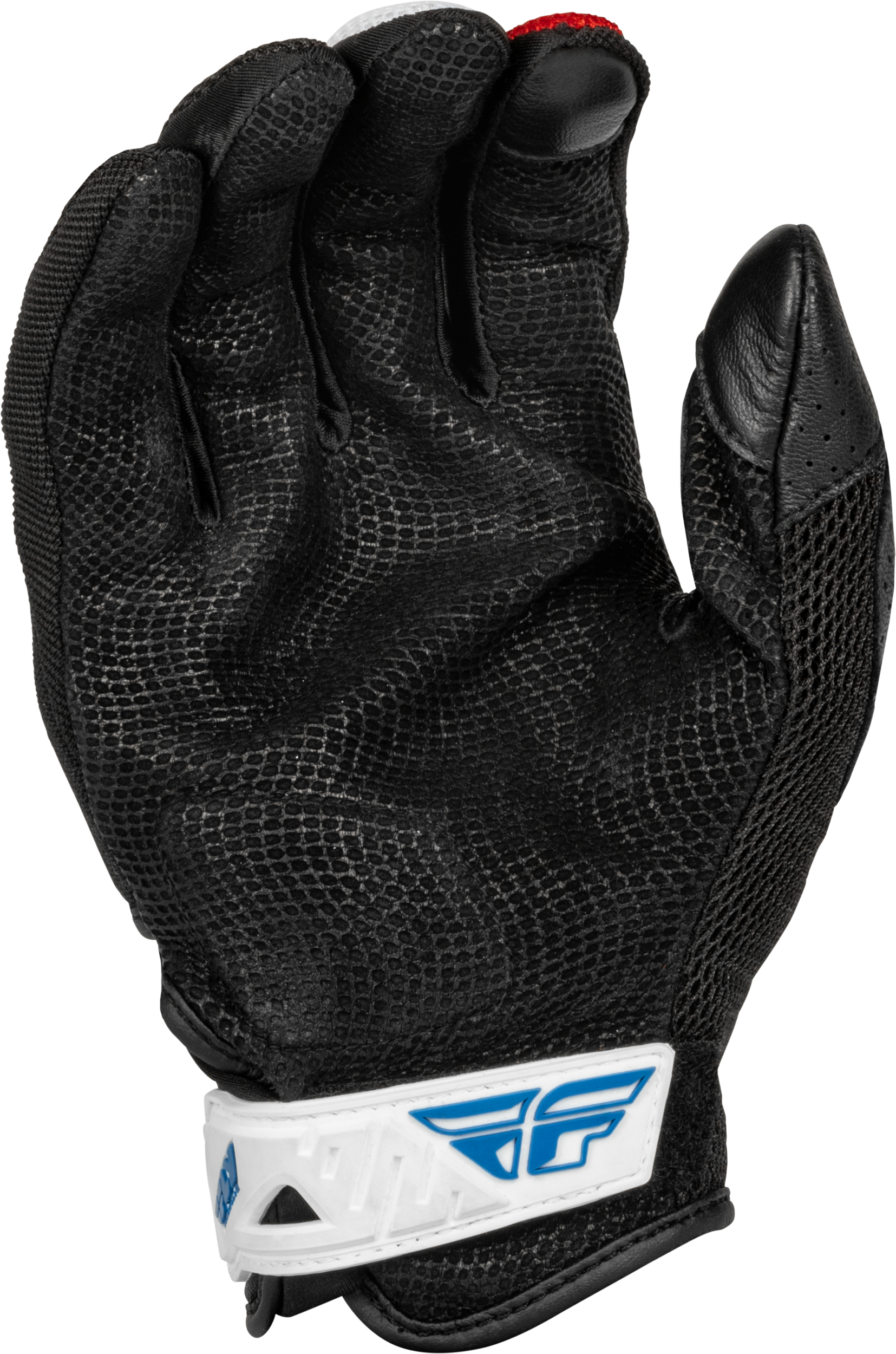 Fly Racing Coolpro Force Gloves Black/White/Red Large – Durable Goat Skin Leather with Hard Knuckle Protection