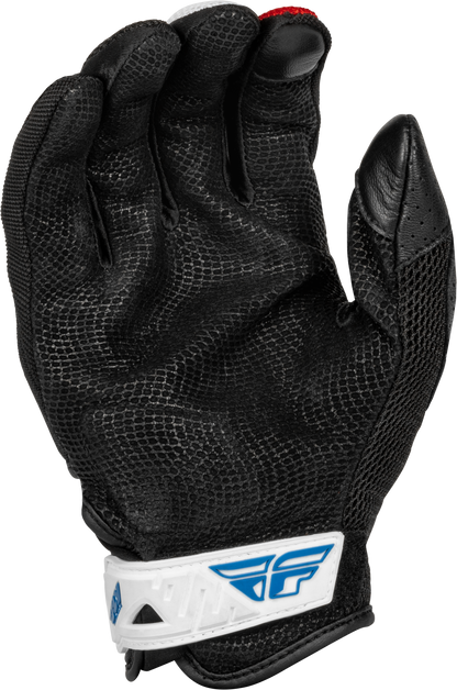 Fly Racing Coolpro Force Gloves Black/White/Red Large – Durable Goat Skin Leather with Hard Knuckle Protection