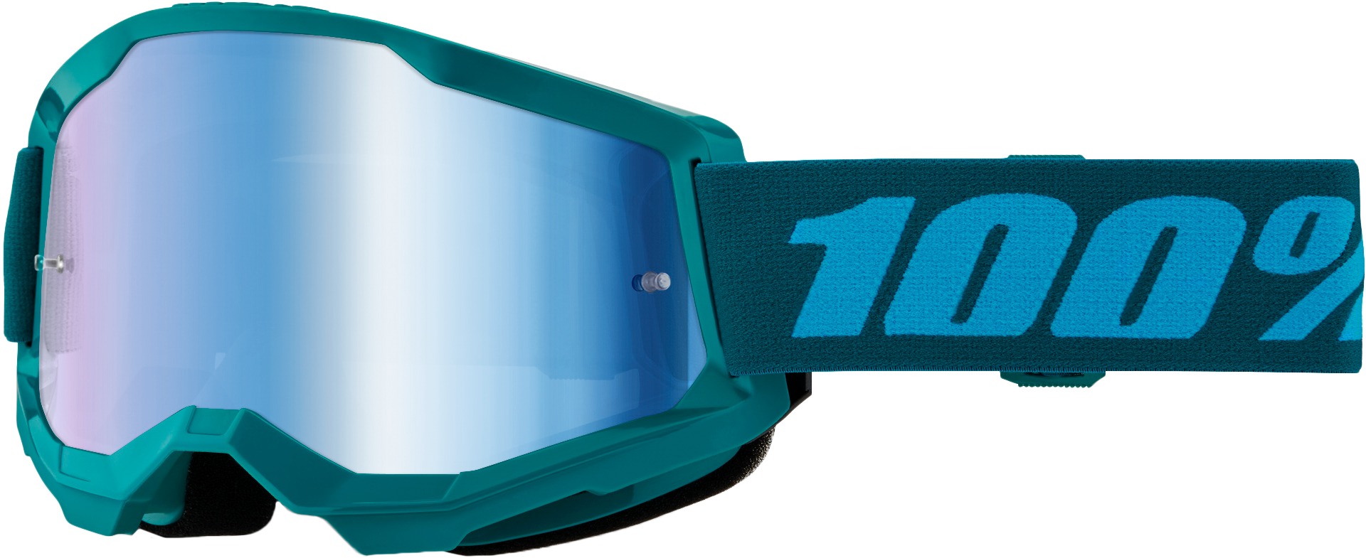 100 Percent Strata 2 Goggle with Blue Mirror Lens - Premium Performance Cycling Eyewear