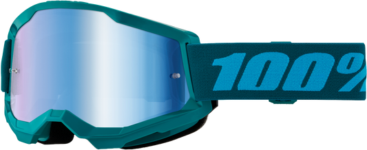100 Percent Strata 2 Goggle with Blue Mirror Lens - Premium Performance Cycling Eyewear