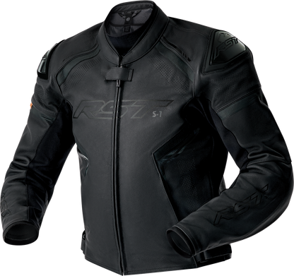 RST S1 D3o Leather Jacket Black Small - Durable Motorcycle Gear with Impact Protection