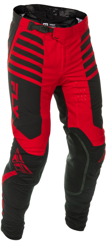 Fly Racing Lite Pants Black/Red Size 30 – Lightweight Motorcycle Riding Pants with Kevlar Heat Shields and Boa Fit System