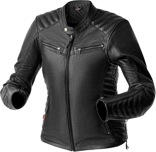 RST Women's Roadster Air D3o Leather Jacket Black, Size 2XL