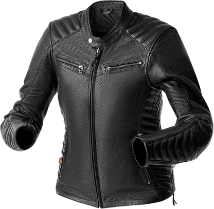 RST Women's Roadster Air D3o Leather Motorcycle Jacket - Black, Size Small