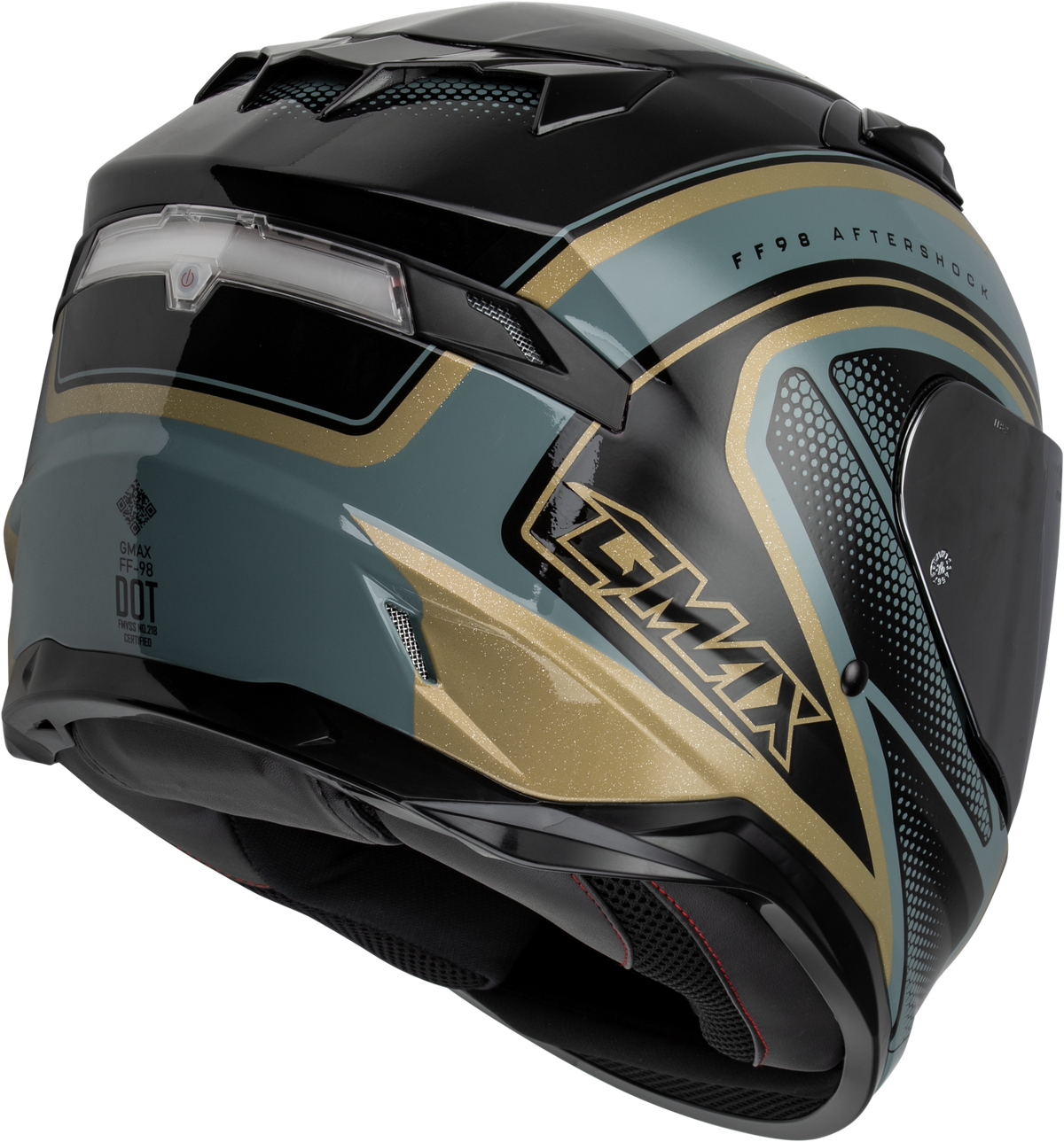Ff 98 Aftershock Helmet Grey/Metallic Gold 2x