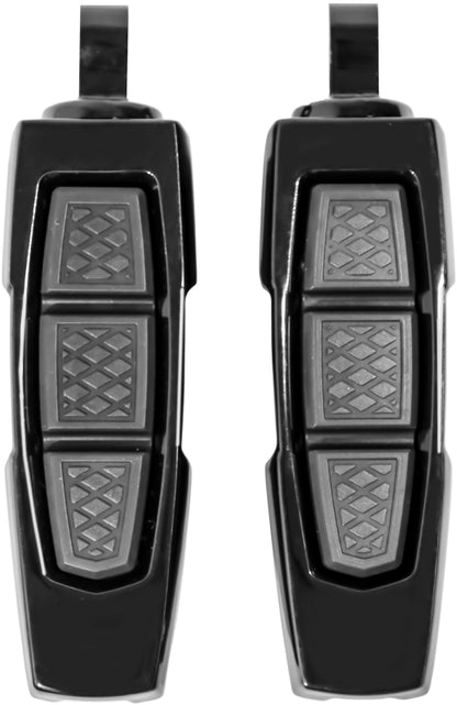 Kuryakyn Enygma Pegs with Adapter – Gloss Black for Motorcycle Customization