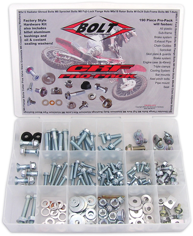 BOLT CRF Pro Pack for Honda CRF450R (2002-2011) – Complete Engine and Frame Fastener Kit