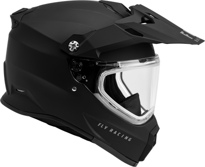 Fly Racing Trekker CW Solid Helmet in Matte Black, XL – DOT and ECE Approved Motorcycle Helmet
