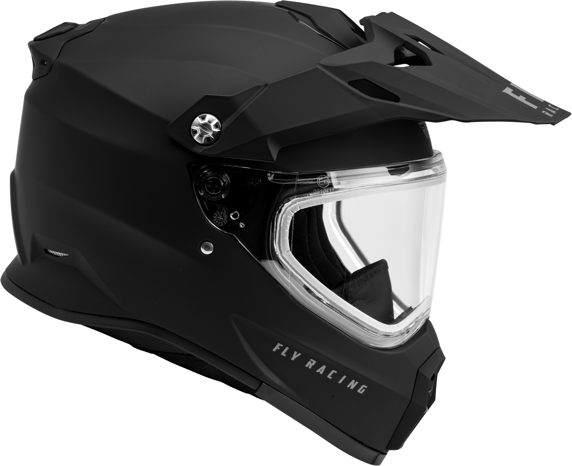 Fly Racing Trekker CW Solid Matte Black Helmet - Small