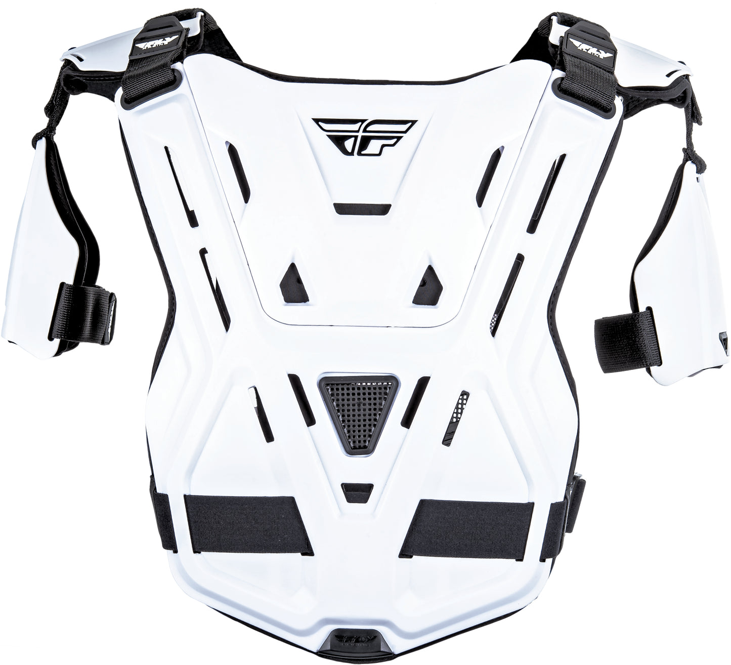 Fly Racing Revel Offroad Roost Guard White with BioFoam Chassis and Impact Protection