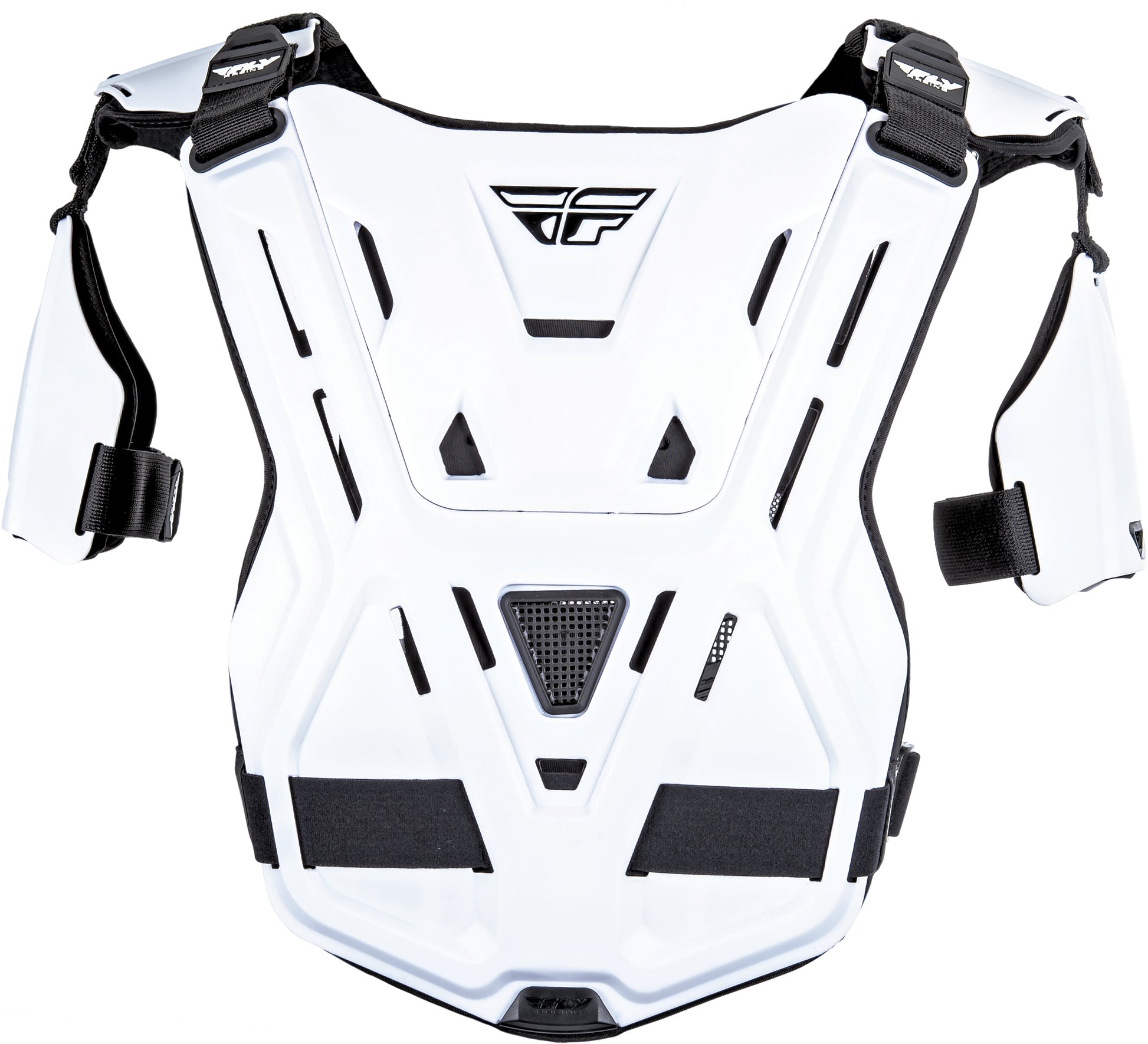 Fly Racing Revel Offroad Roost Guard White with BioFoam Chassis and Impact Protection