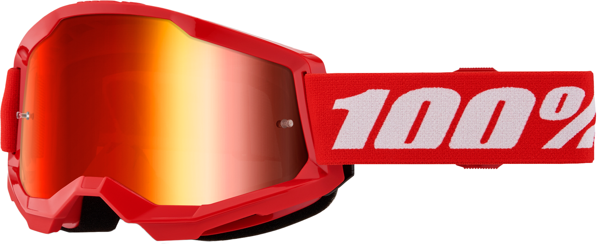 100-Percent Strata 2 Jr. Goggle with Red Mirror Lens – Youth Snow and BMX Eyewear