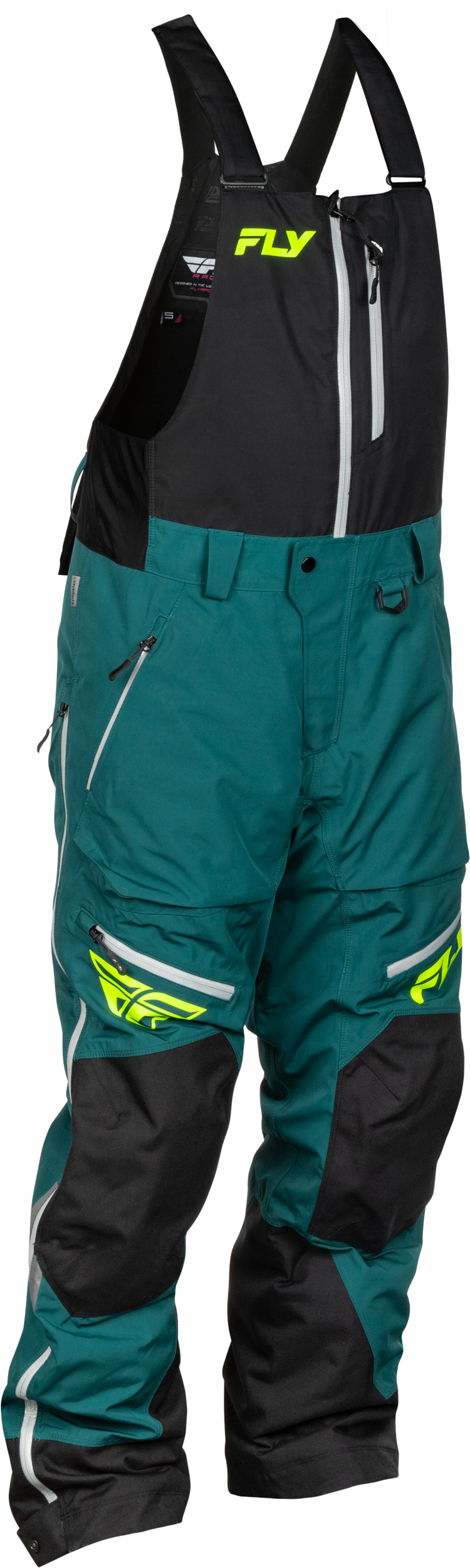 Fly Racing Incline Bib Teal and Black XL Tall - Durable Motorcycle Riding Gear