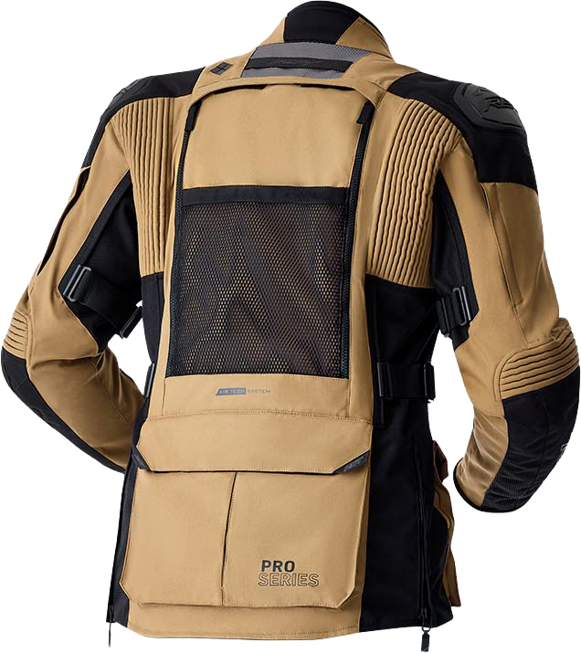 RST Ps Adventure D3O Jacket Sand/Black Textile - All-Weather Touring Motorcycle Jacket with Removable Thermal and Waterproof Layers