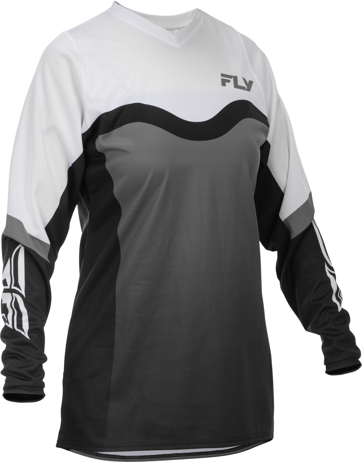 FLY RACING WOMEN'S F-16 JERSEY GREY/BLACK/WHITE LG'LG
