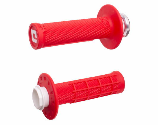 ODI Micro X Lock-On Grips Half Waffle Red/Silver for Micro-Handlebars - Part H36MXR