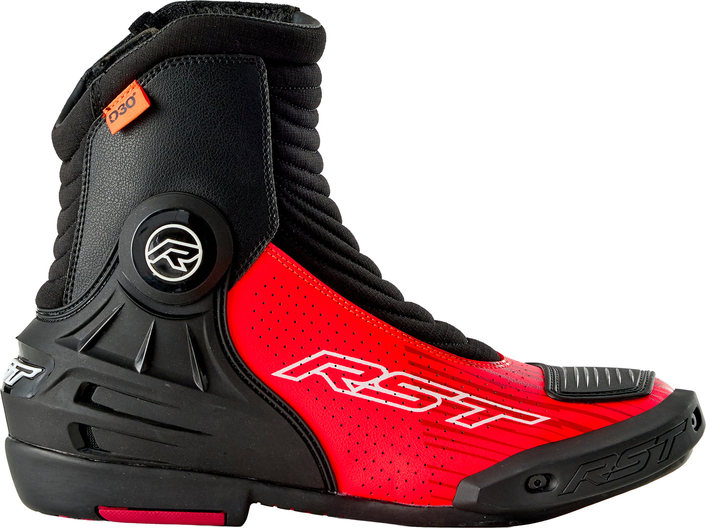 RST Tractech Evo D3o Short Boot Black and Flo Red Size 11.5