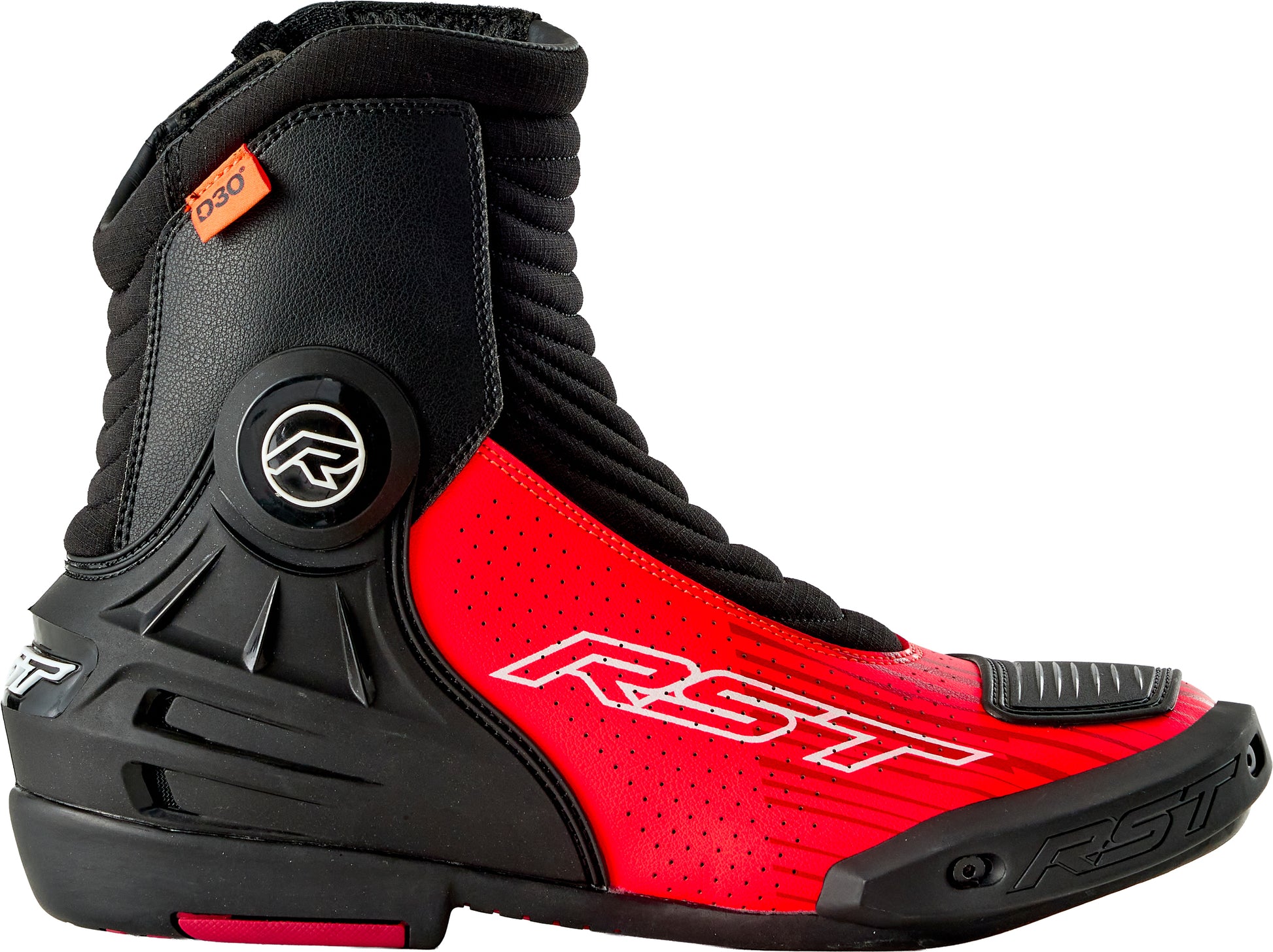 RST Tractech Evo D3o Short Boot Black and Flo Red Size 11.5