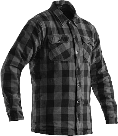 RST Lumberjack CE Grey Check Textile Motorcycle Shirt with Kevlar Protection